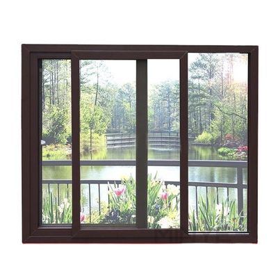 Push and Pull Opening Method Aluminum Glass Sliding Door in Customized Color with Grill