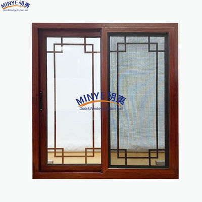 Sound Insulation PVC Sliding Window with Modern Design and FiberGlass Screen Netting