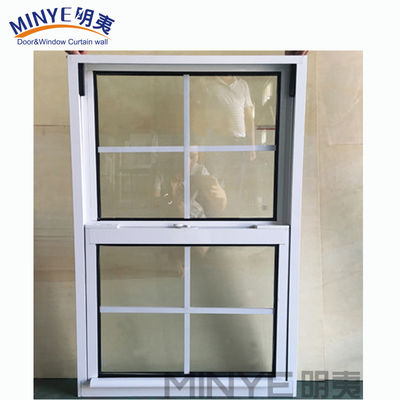 Aluminum Alloy Double Hung Windows for Bathroom Vertical Opening Pattern America Style