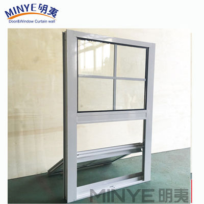 Aluminum Alloy Double Hung Windows for Bathroom Vertical Opening Pattern America Style