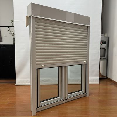 Folding Screen PVC Casement Window with Fiberglass Mosquito Net and Rolling Blinds