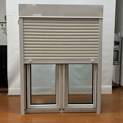 Folding Screen PVC Casement Window with Fiberglass Mosquito Net and Rolling Blinds