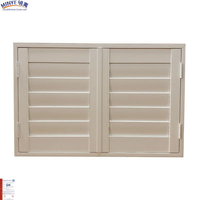 Double Tempered Glass Aluminum Profile Plantation Shutter with 1.4mm Profile Thickness
