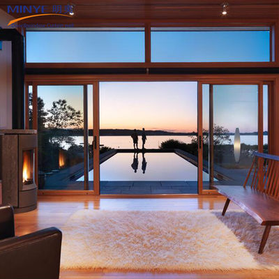 Aluminum Frame Sliding Door System for Large Interior Glass Door Entryways Closet