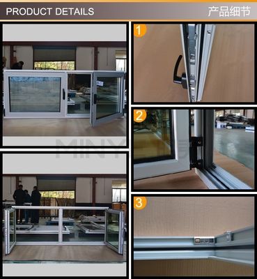 Shanghai Aluminum Double Hung Windows with VERTICAL Opening Pattern and OEM Welcome