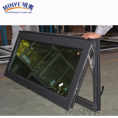 Aluminum Alloy Top Hung Window with FiberGlass Screen Netting and Double Tempered Glass
