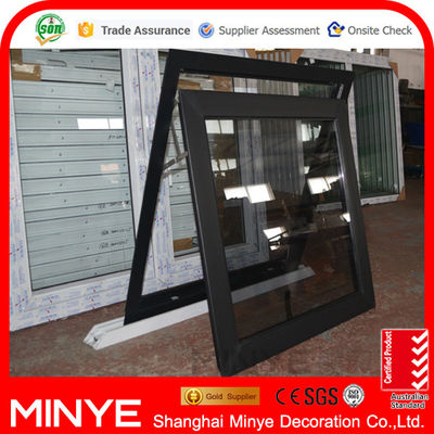 Aluminum Alloy Top Hung Window with FiberGlass Screen Netting and Double Tempered Glass