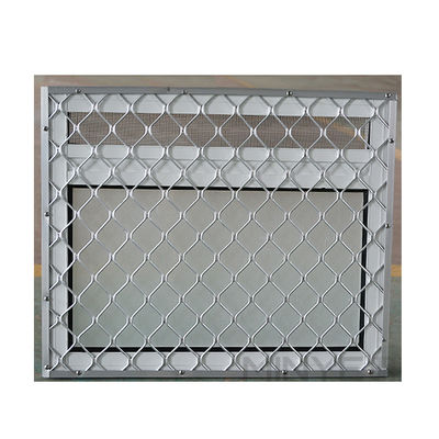 Aluminum Alloy Frame Material Security Windows with Low-E Glass and Wire Mesh Screen
