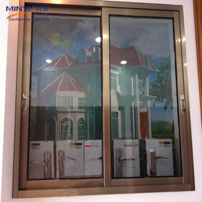 Aluminum Alloy Frame Material Security Windows with Low-E Glass and Wire Mesh Screen