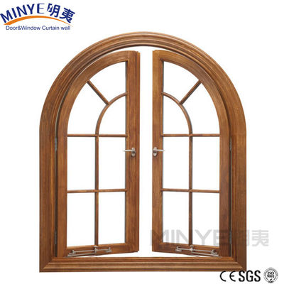 Arch Top Design Windproof Casement Door with Powder Coated Finish in Rustic Style