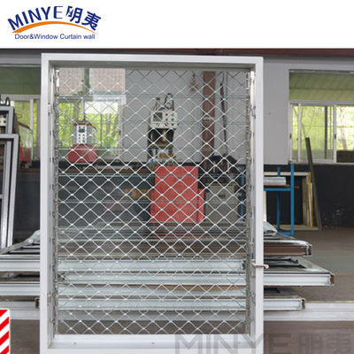 Aluminum Louver Window with Customizable Burglar Mesh and Horizontal Opening Pattern