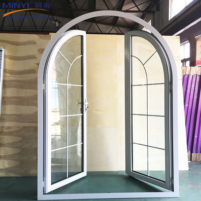2mm Profile Thickness Arched French Doors with Side Panels or Germany Door Handware