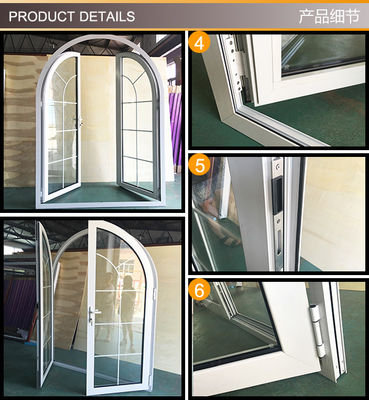 2mm Profile Thickness Arched French Doors with Side Panels or Germany Door Handware