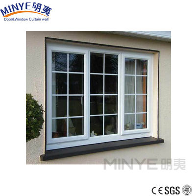 Customized Colors Open Style Wood Color Aluminum Window Grills Design for Sliding Style