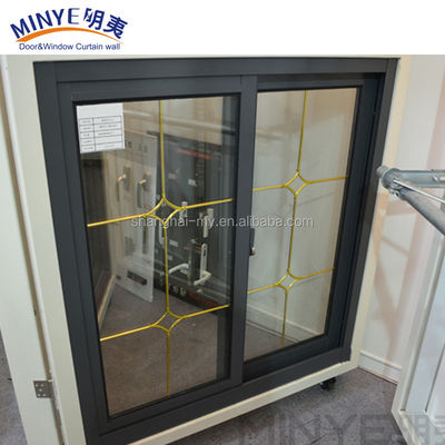 Durable Aluminum French Window with Sliding Opening and Smooth Powder Coated Finish