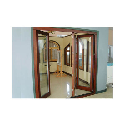 Sell Exterior Double Tempered Double Glazed Glass Folding Door for Partition Wall