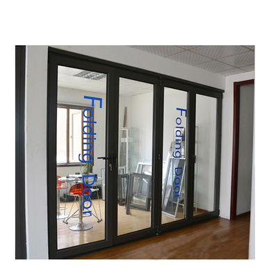 Sell Exterior Double Tempered Double Glazed Glass Folding Door for Partition Wall