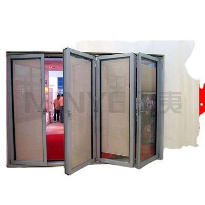 Rehau Profile Vinyl Design Folding Door Double Tempered Double Glazed Glass Optional