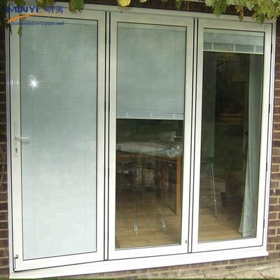 Rehau Profile Vinyl Design Folding Door Double Tempered Double Glazed Glass Optional