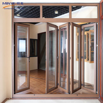 Double Tempered Double Glazed Door Glass PVC Folding Door for Interior Partition Wall