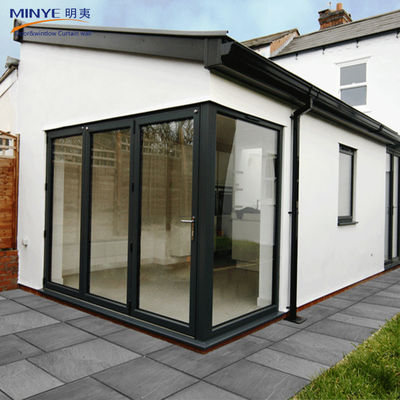 Double Tempered Double Glazed Door Glass PVC Folding Door for Interior Partition Wall