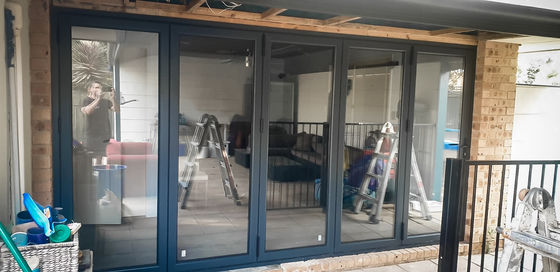 Foldable Exterior Glass Accordion Door with Modern Design and Easy Maintenance