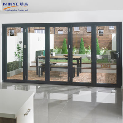 Sound Insulation Aluminum Folding Door with 4 Panel Aluminum Screen Door in Modern Design