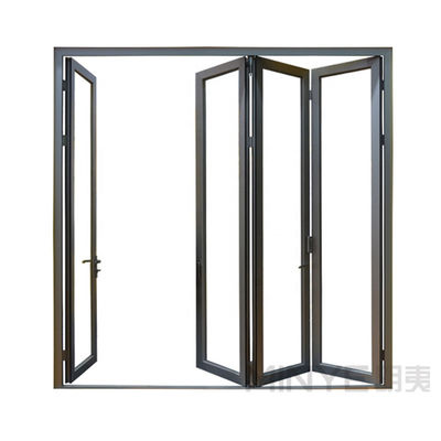 Folding Accordion Aluminum Glass Patio Exterior Bifold Sliding Door with Thermal Break