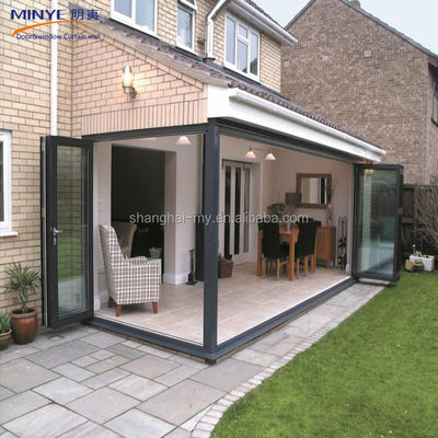 Villa Used French Glass Bi Fold Doors with Modern Design and Wind Resistance 3500 PA
