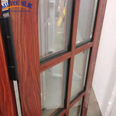 CE Standard Aluminum Alloy Frame Best Casement Designs Wood Grain Half Round Arched Window