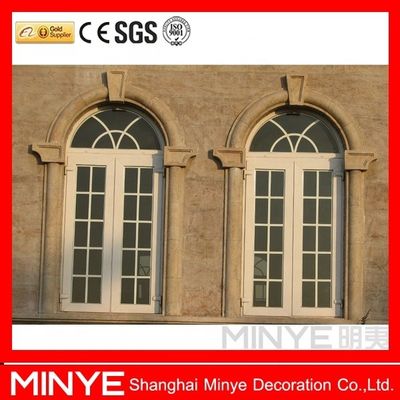 Brick Moulding Sound Insulation Half Round Double Glazed Windows with Aluminum Arched