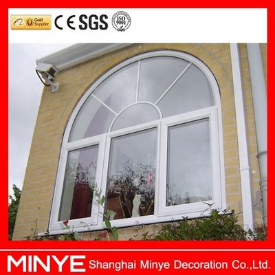 Brick Moulding Sound Insulation Half Round Double Glazed Windows with Aluminum Arched