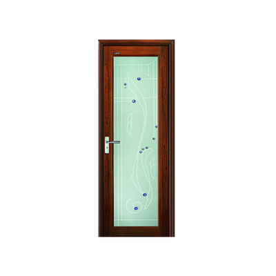 Aluminum Alloy Modern Bathroom Fiber Glass Casement Door with Modern Design Style