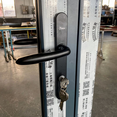 Hardware Soundproof Interior Bi-folding Double Glazing Aluminum Glass Thermal Break Bifold Patio Folding Doors