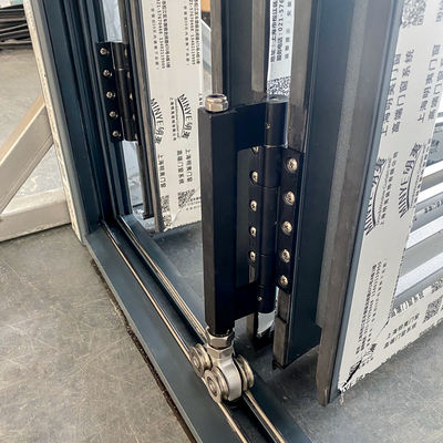 Hardware Soundproof Interior Bi-folding Double Glazing Aluminum Glass Thermal Break Bifold Patio Folding Doors