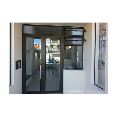 Solid Aluminum Alloy Tempered Glass Door in Modern Design Style with Casement Opening