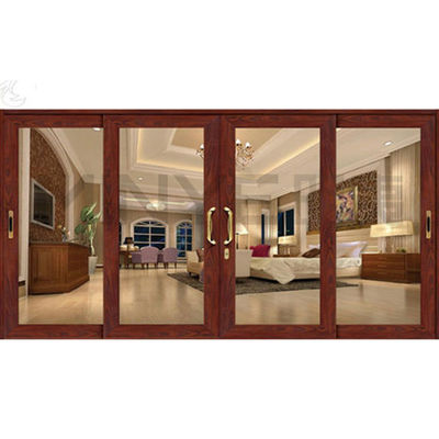 Waterproof Aluminum Sliding Glass Front Door for Shop's Door in Exterior French Mall