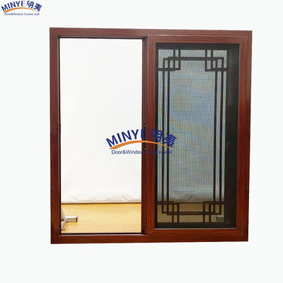 Modern Design Aluminum Sliding Window with Anodized Profile Finish and Folding Screen