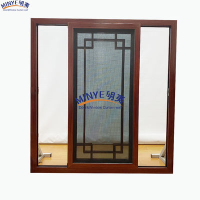 Modern Design Aluminum Sliding Window with Anodized Profile Finish and Folding Screen