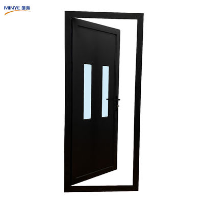 Side Opening Casement Door Single Door with Aluminum Plate 5mm 9A 5mm Glass