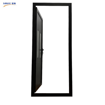 Side Opening Casement Door Single Door with Aluminum Plate 5mm 9A 5mm Glass