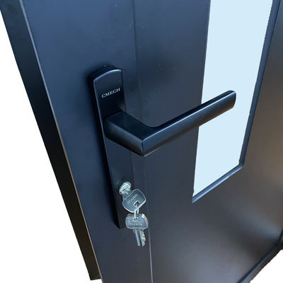 Side Opening Casement Door Single Door with Aluminum Plate 5mm 9A 5mm Glass