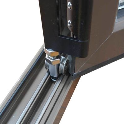 Accordion Aluminum Vertical Folding Windows with Power Coated and Chinese Top Hardware