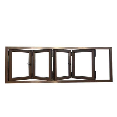 Accordion Aluminum Vertical Folding Windows with Power Coated and Chinese Top Hardware