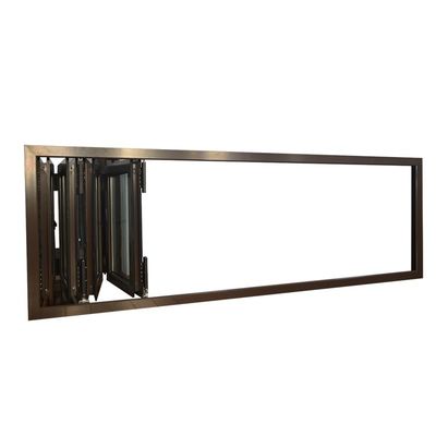 Accordion Aluminum Vertical Folding Windows with Power Coated and Chinese Top Hardware