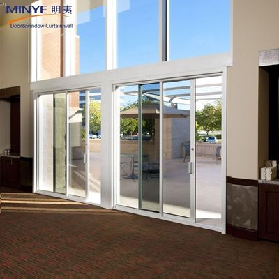 Stainless Steel Screen Netting Material Aluminium Double Tempered Glass Sliding Doors