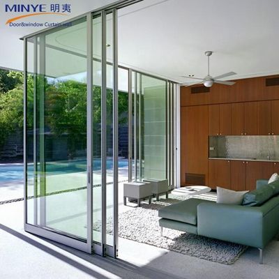 Stainless Steel Screen Netting Material Aluminium Double Tempered Glass Sliding Doors