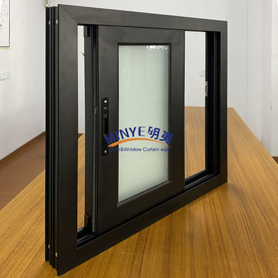 Modern Soundproof Hurricane Impact Sliding Window with Stainless Steel Screen Netting