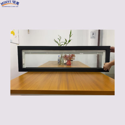 Windproof FiberGlass Screen Netting Built-in Horizontal Opening Blinds Aluminum Alloy Fixed Window for Commercial