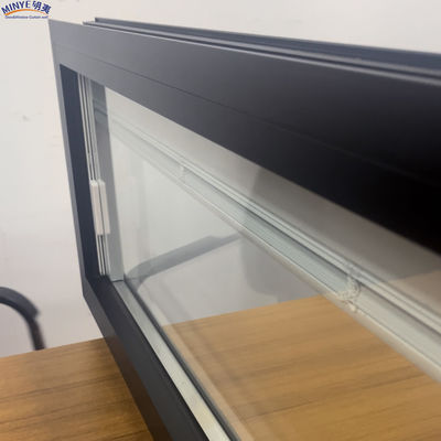 Windproof FiberGlass Screen Netting Built-in Horizontal Opening Blinds Aluminum Alloy Fixed Window for Commercial